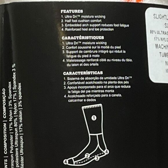 Harley-Davidson All Weather Varsity Letter Socks, 2 Pairs, Size L, NWT - Picture 6 of 7